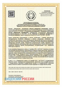 Приложение к сертификату для ИП Невьянск Сертификат СТО 03.080.02033720.1-2020